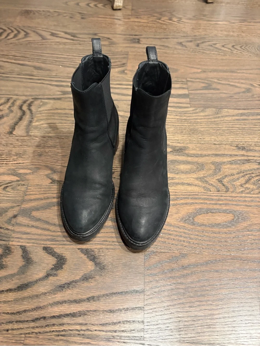 Thursday Boot Company Black Chunky Heel Chelsea Ankle Boots